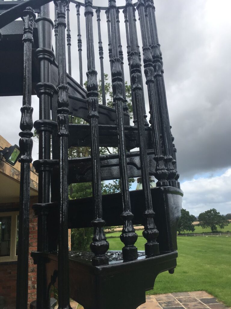 Cast Iron Spiral Staircase Refinishing